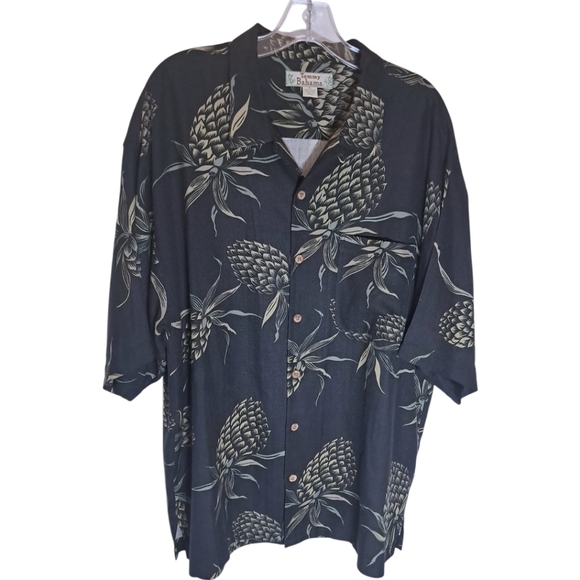 Tommy Bahama Men's Luxe Silk Camp Shirt with Tropical Print Size XL - Picture 1 of 16